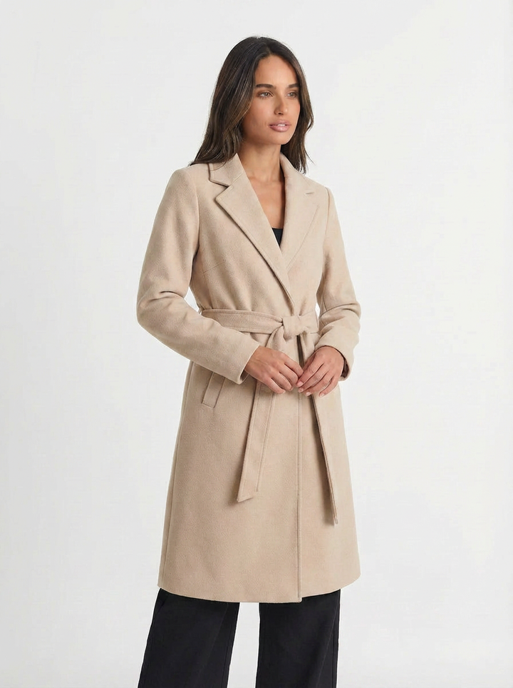 Celia | Women's Longline Belted Wrap Coat 5