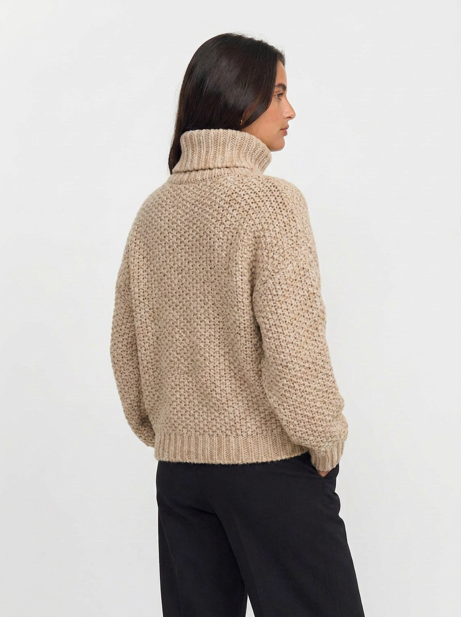 Charlotte | Chunky Knit Oversized Turtleneck Jumper 2