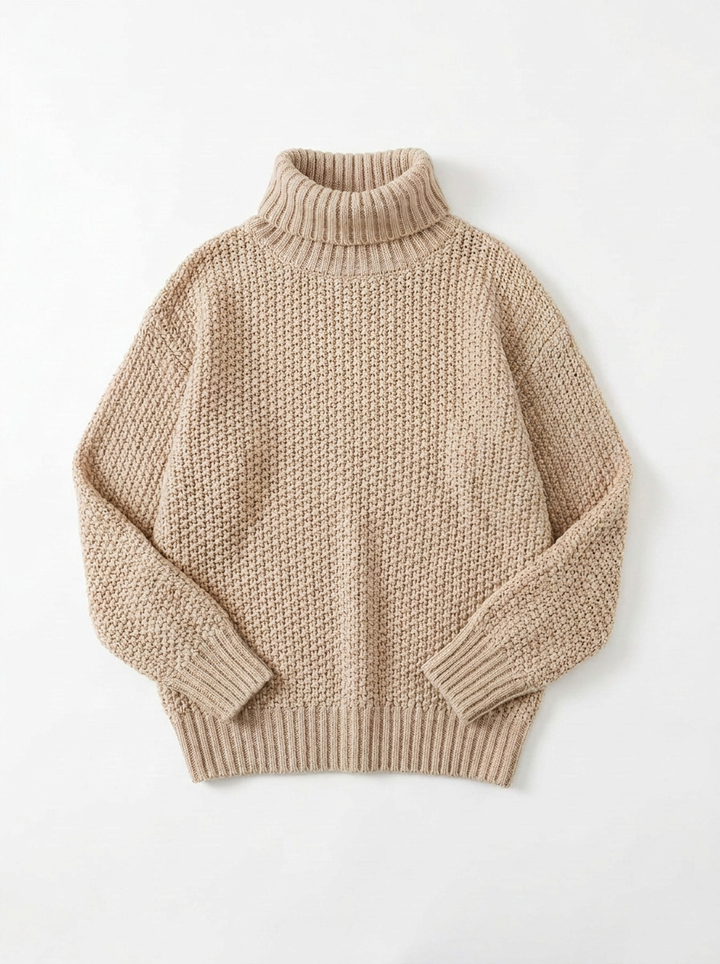Charlotte | Chunky Knit Oversized Turtleneck Jumper 3