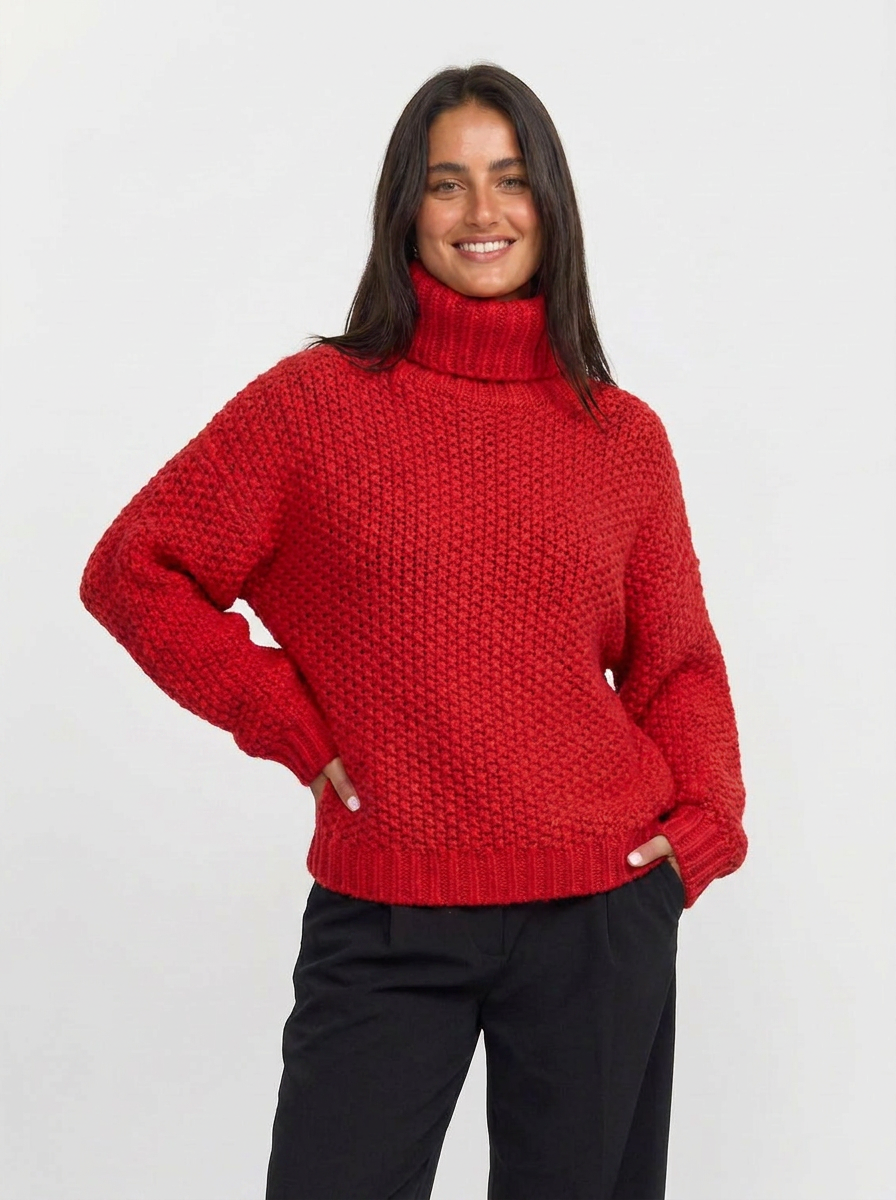 Charlotte | Chunky Knit Oversized Turtleneck Jumper 7