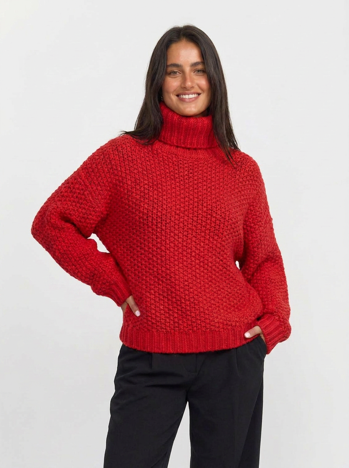 Charlotte | Chunky Knit Oversized Turtleneck Jumper 7