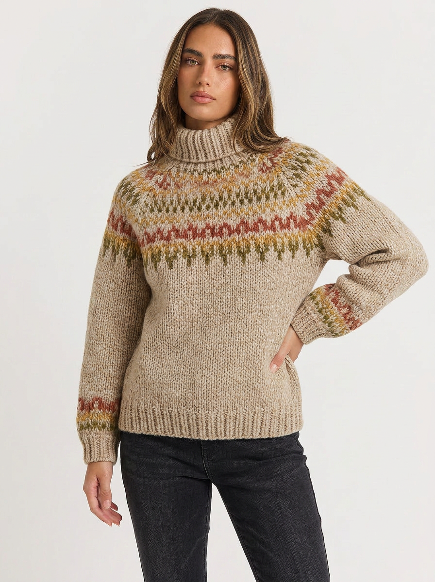 Charlotte | Women's High Collar Knit Turtleneck Jumper