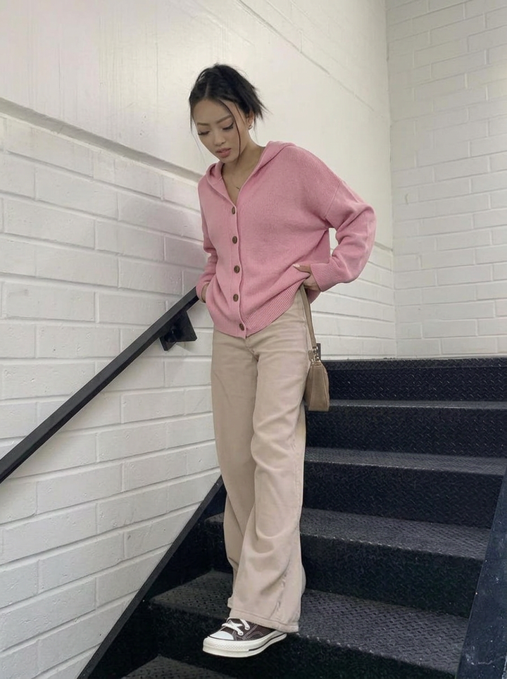 Charlotte | Women's Hooded Button Cardigan
