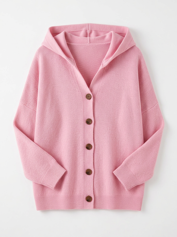 Charlotte | Women's Hooded Button Cardigan