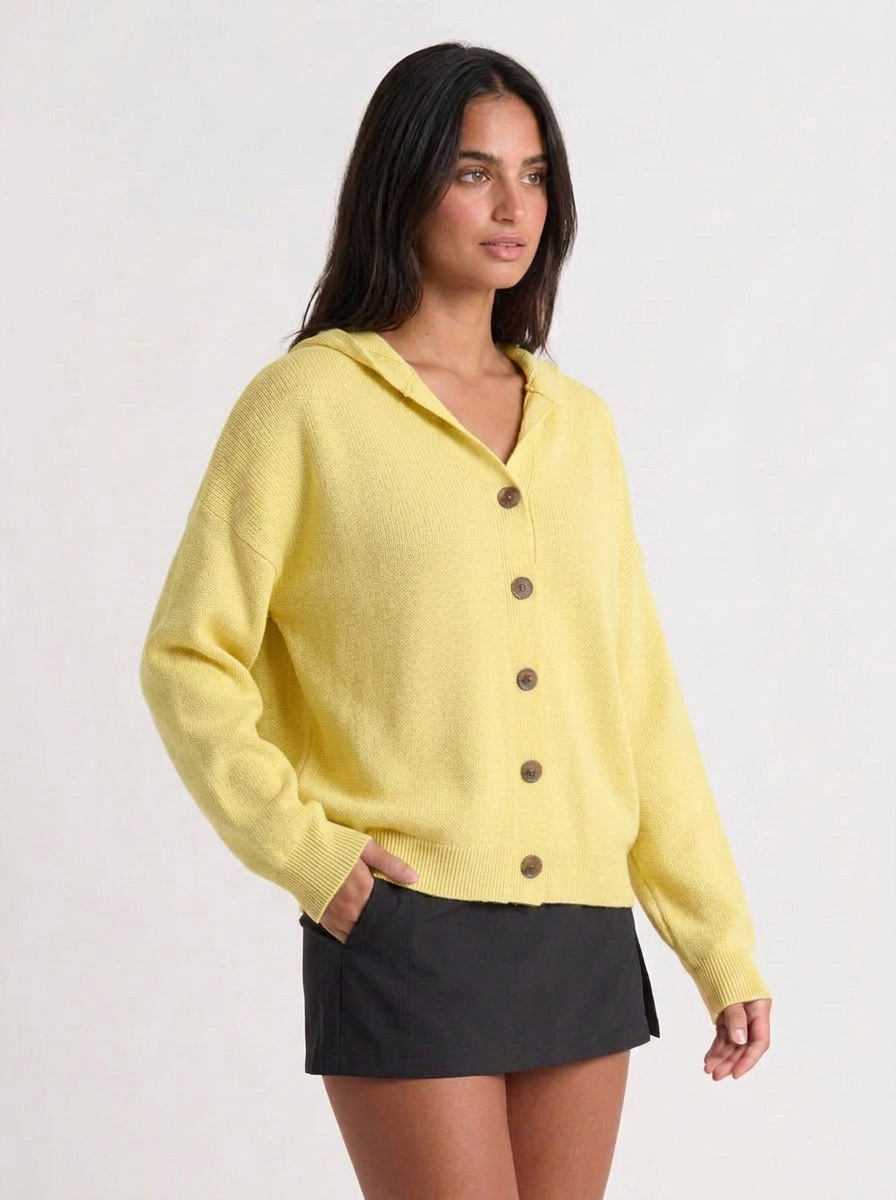 Charlotte | Women's Hooded Button Cardigan