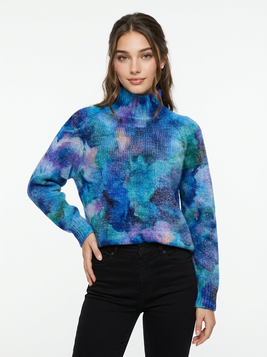 Chloe | Women's Embroidered Turtleneck Jumper
