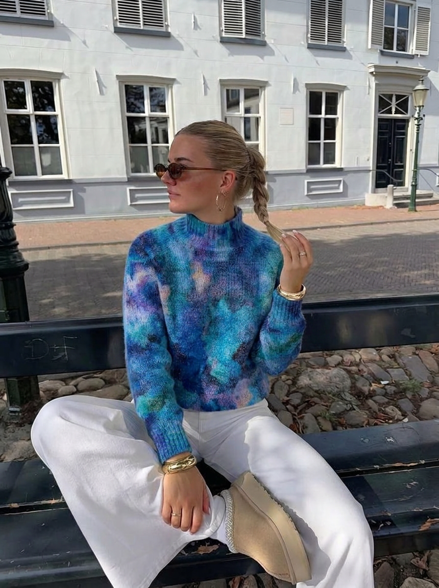 Chloe | Women's Embroidered Turtleneck Jumper