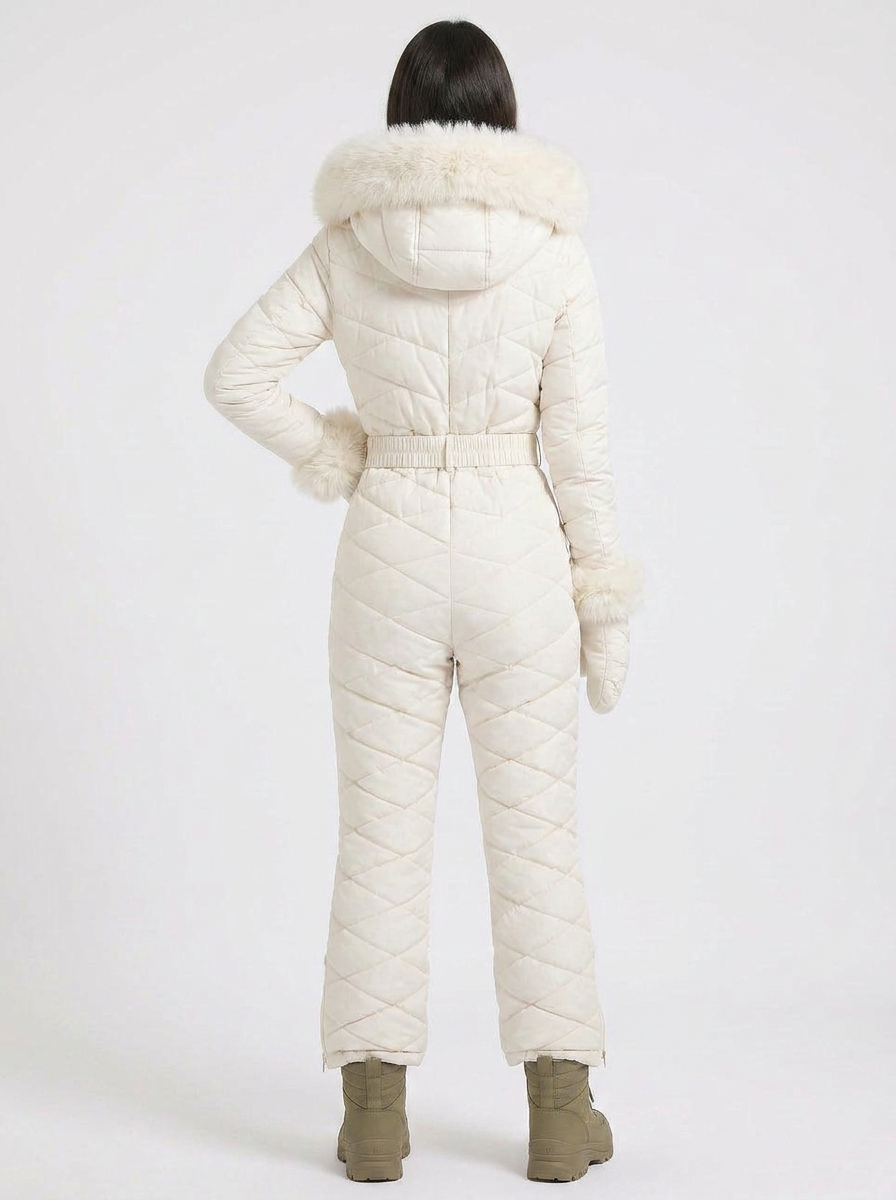 Ciara | Women's Ski Jumpsuit Hooded Belted Zip