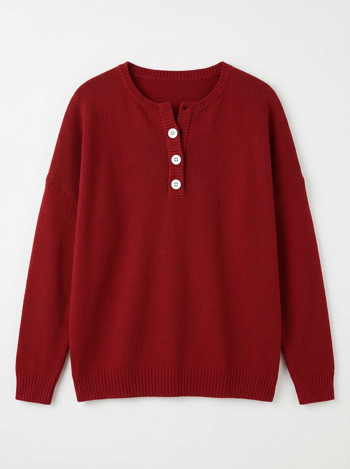 Cindy | Women's Ribbed Henley Jumper