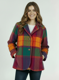 Clara | Women's Oversized Plaid Coat Single Button Longline