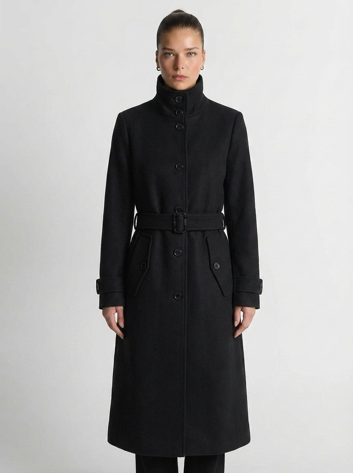 Clara | Women's Stand Collar Double Breasted Coat 5