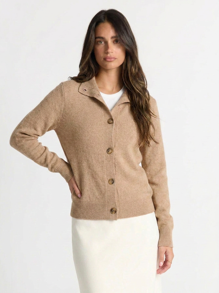 Cleo | Women's Collared Cashmere Cardigan 4