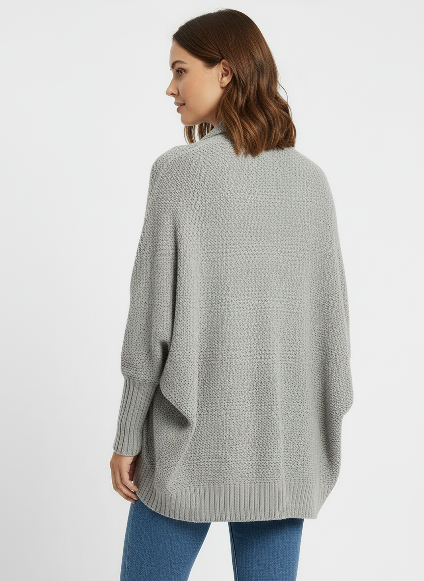 Cleo | Women's Open Front Batwing Sleeve Oversized Cardigan 2