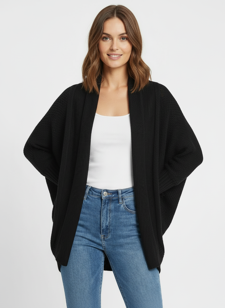 Cleo | Women's Open Front Batwing Sleeve Oversized Cardigan 4