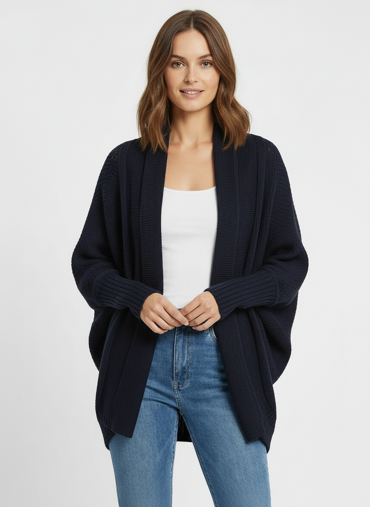 Cleo | Women's Open Front Batwing Sleeve Oversized Cardigan 6