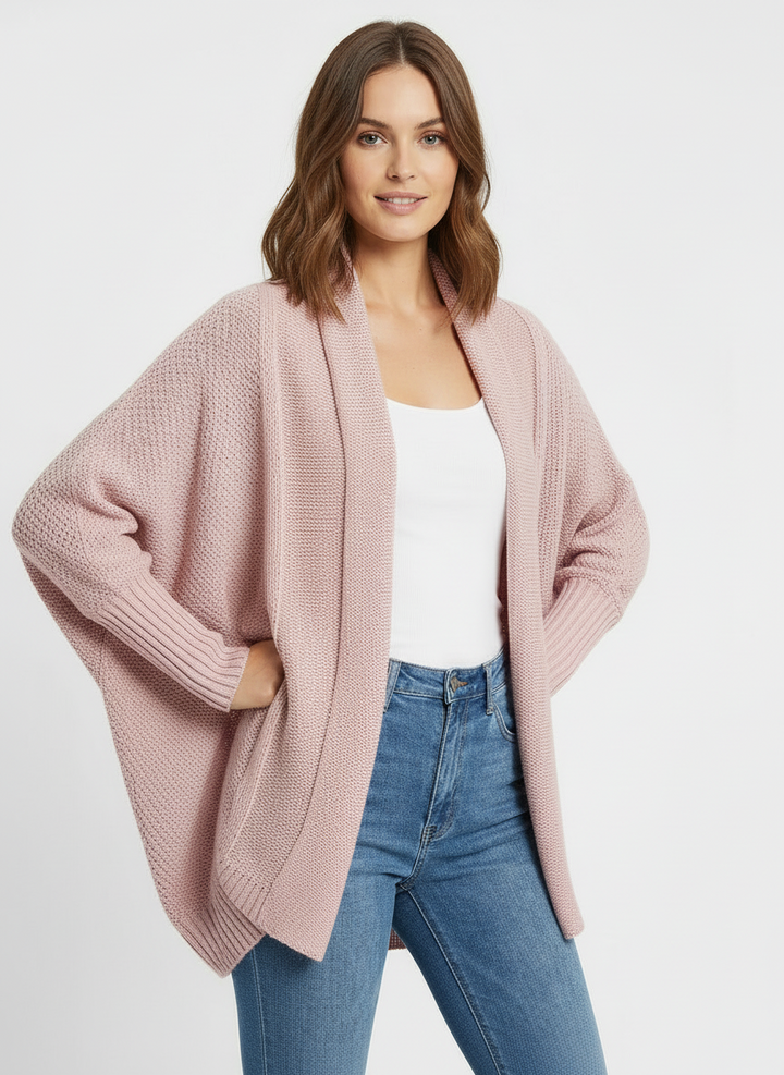 Cleo | Women's Open Front Batwing Sleeve Oversized Cardigan 7
