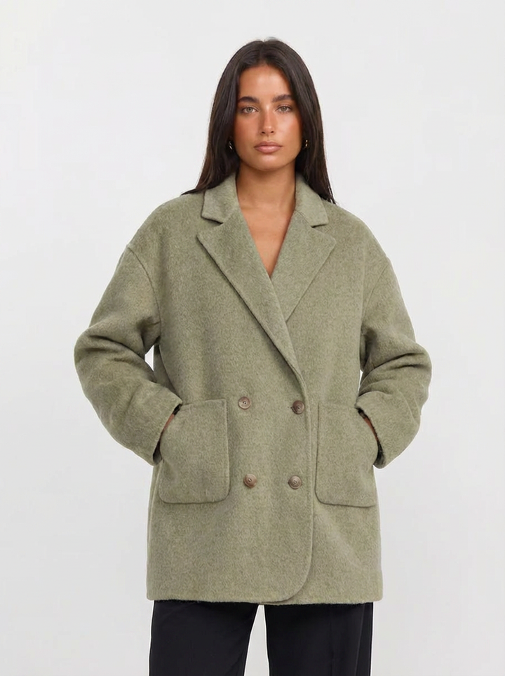 Cora | Women's Oversized Double Breasted Notched Lapel Coat