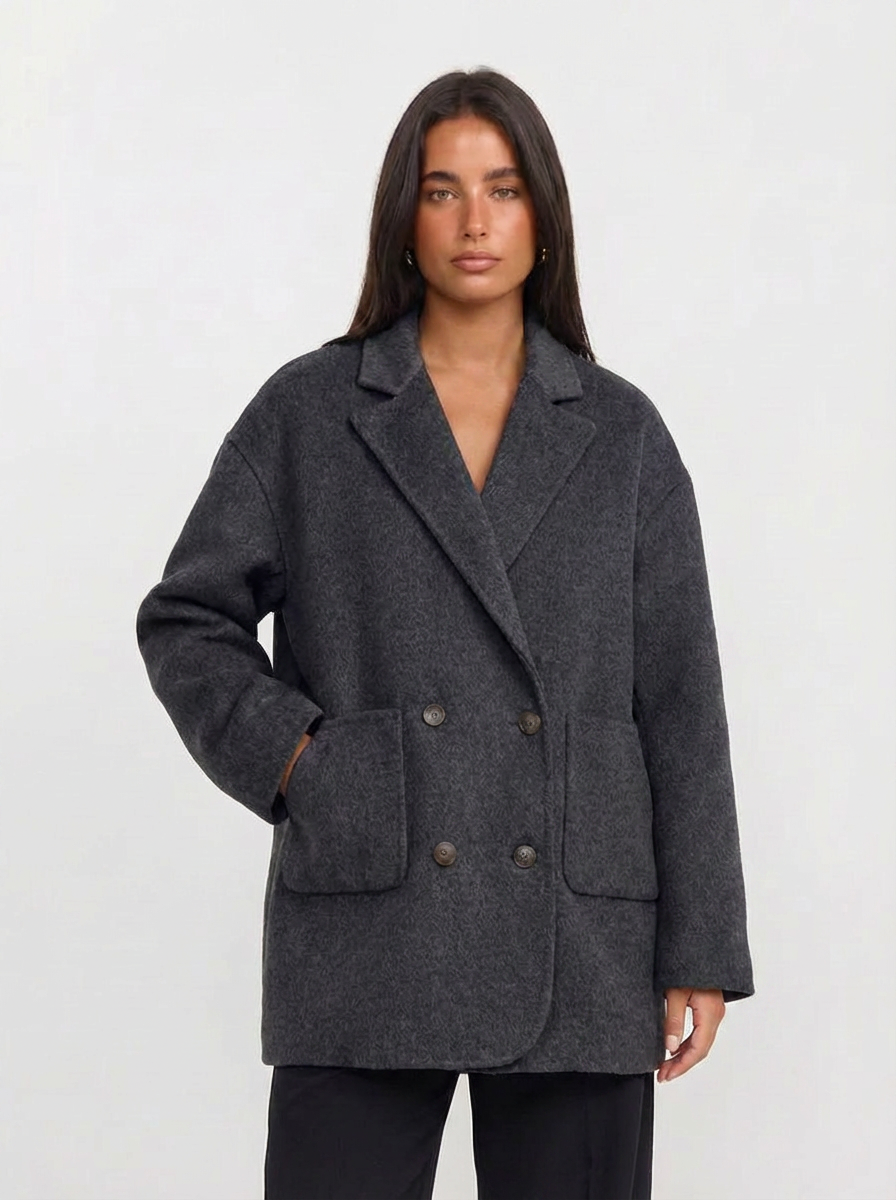 Cora | Women's Oversized Double Breasted Notched Lapel Coat 5