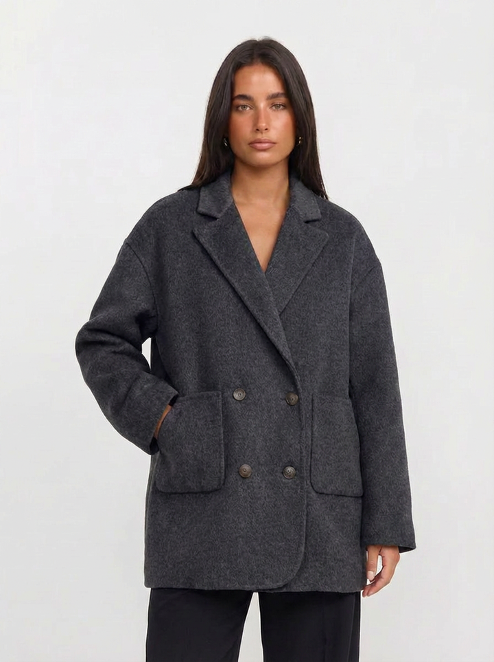 Cora | Women's Oversized Double Breasted Notched Lapel Coat 5