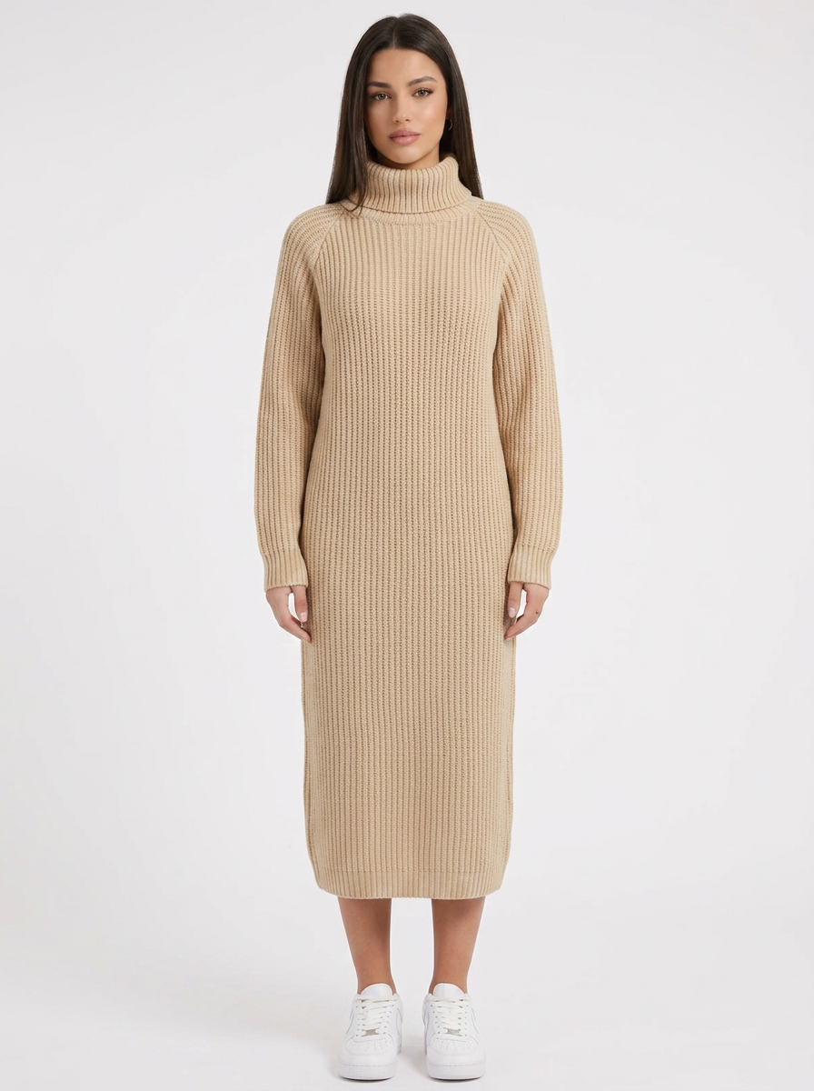 Daphne | Women's Ribbed Knit Midi Dress