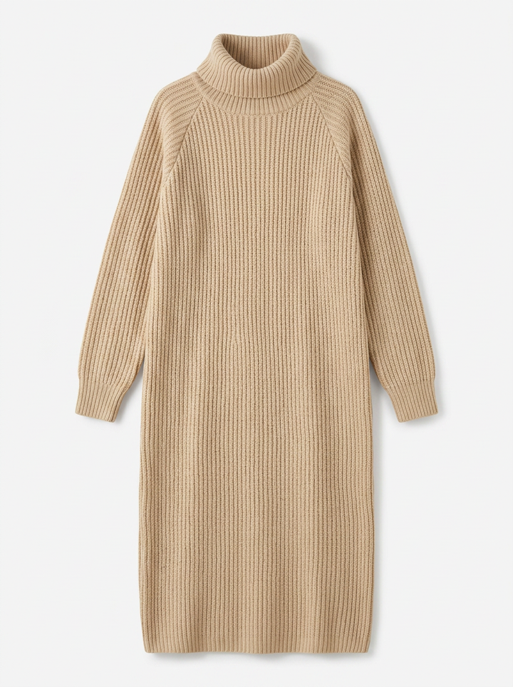 Daphne | Women's Ribbed Knit Midi Dress