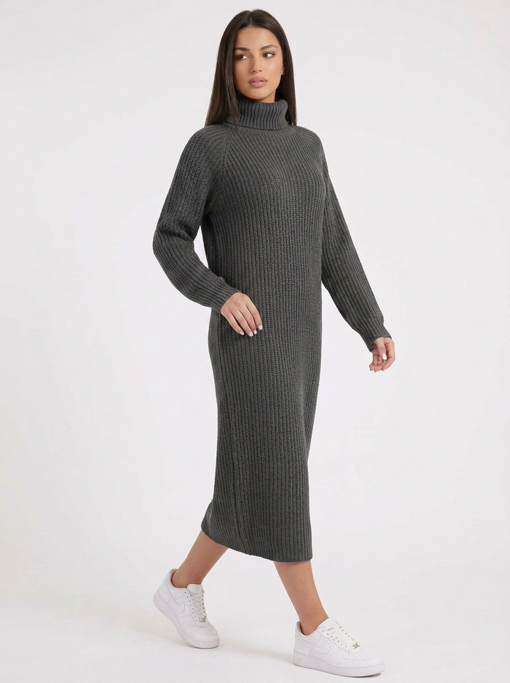 Daphne | Women's Ribbed Knit Midi Dress