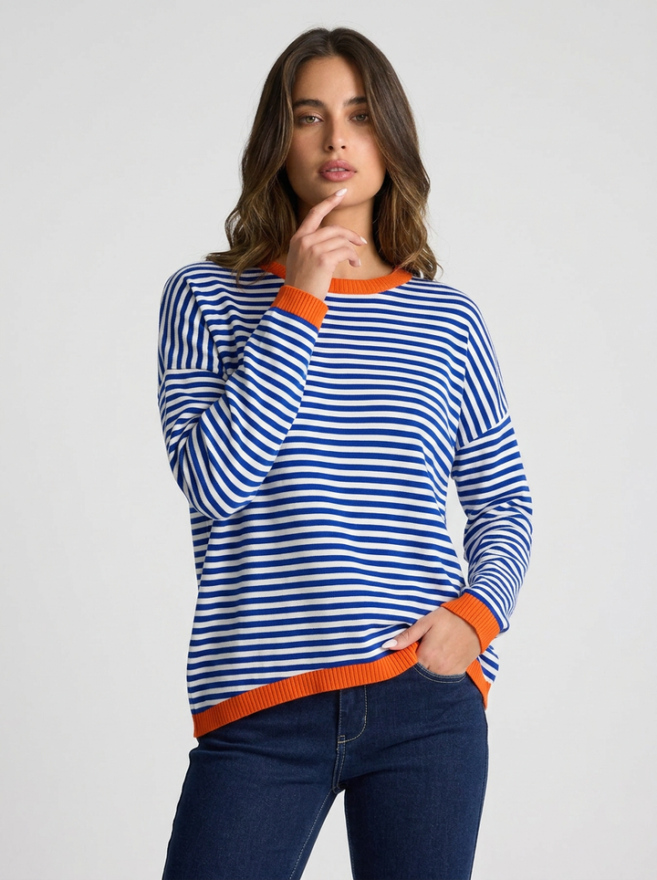 Daphne | Women's Striped Sweatshirt