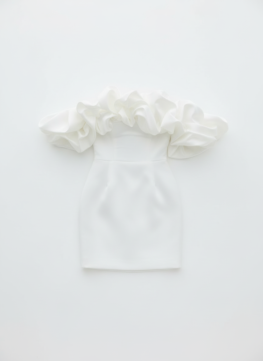 Della | Women's Strapless Ruffle Bodycon Mini Dress 3
