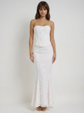Diana | Women's White Embroidered Corset Wedding Guest Dress