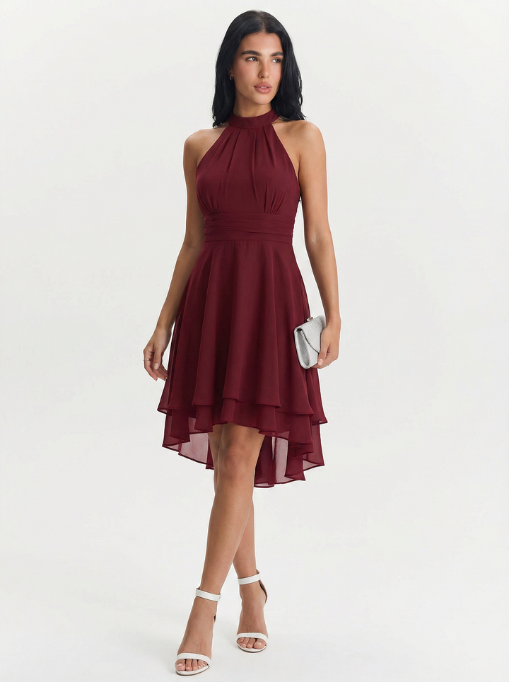 Donna | Women's Halter Neck Chiffon Dress