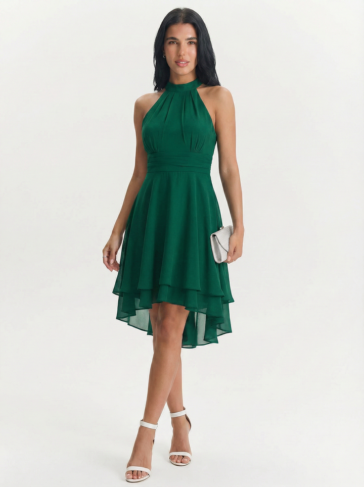 Donna | Women's Halter Neck Chiffon Dress