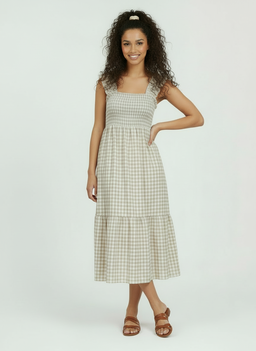 Dovima | Women's Maxi Dress Gingham