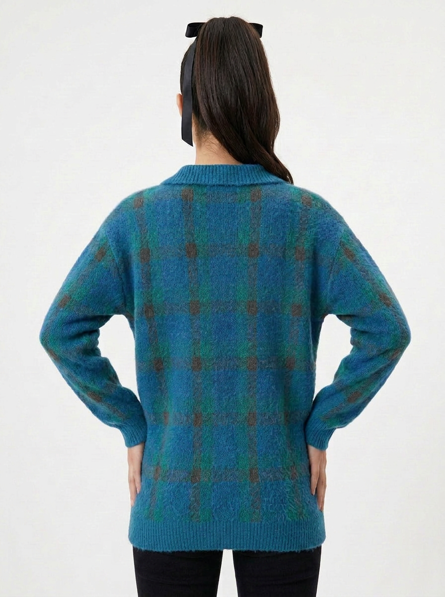 Eden | Women's Checked Knit Cardigan