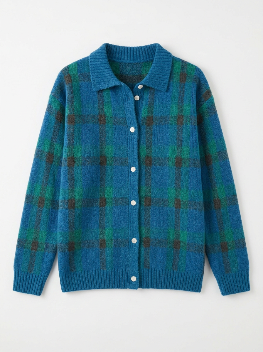 Eden | Women's Checked Knit Cardigan