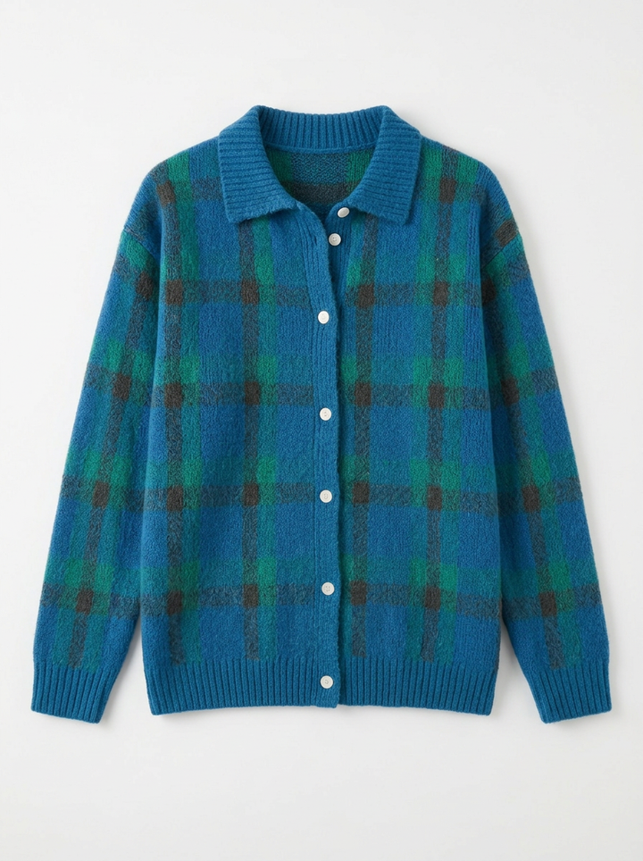Eden | Women's Checked Knit Cardigan