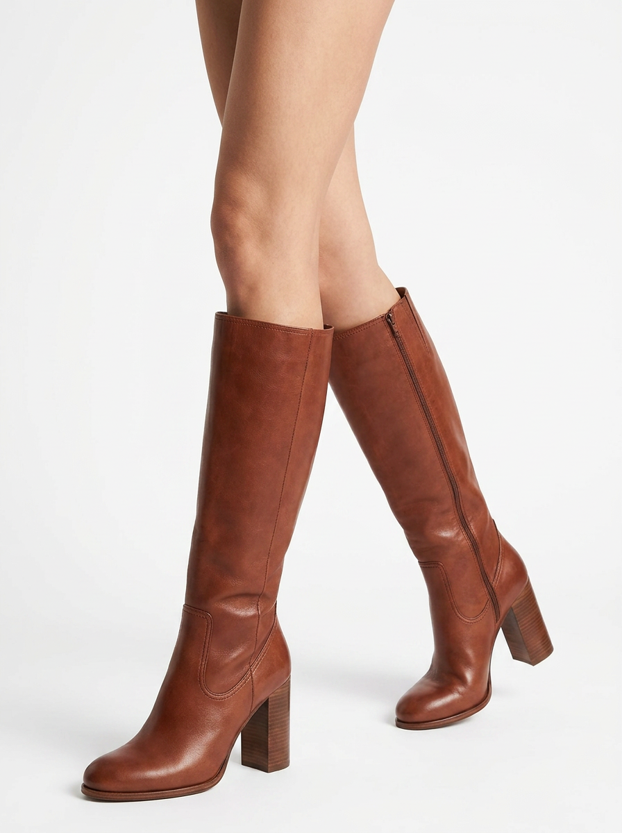 Eden | Women's Knee High Boots with Block Heel