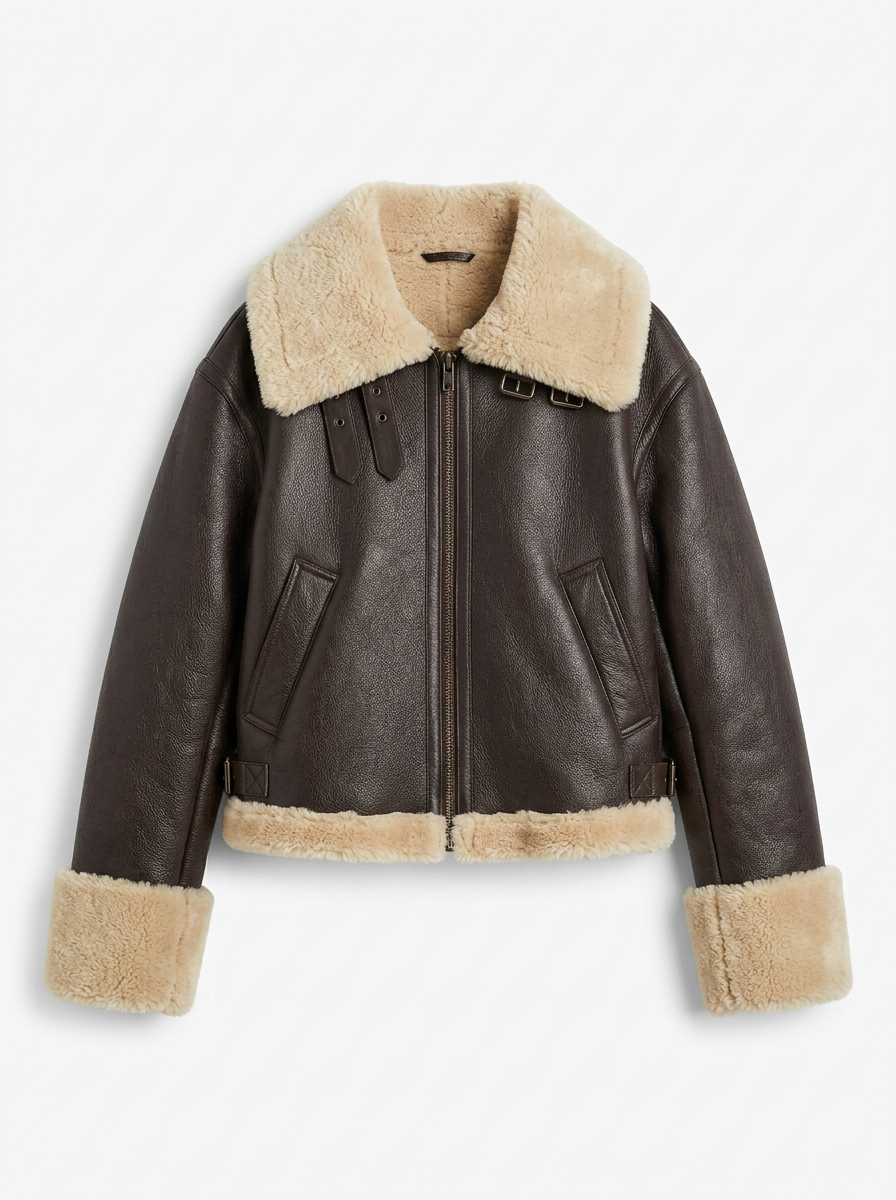 Eden | Women's Shearling Aviator Jacket