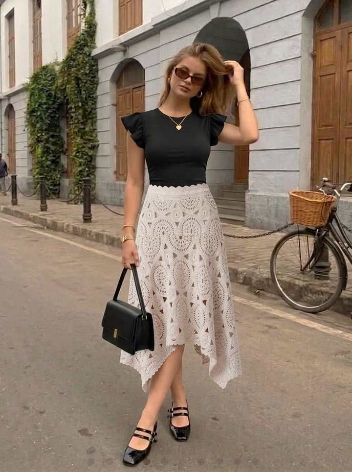 Ella | Crochet Midi Skirt