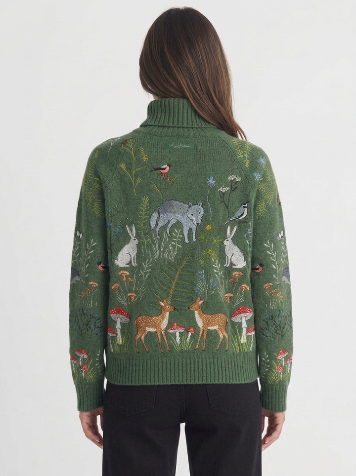 Ella | Women's Embroidered Turtleneck Jumper