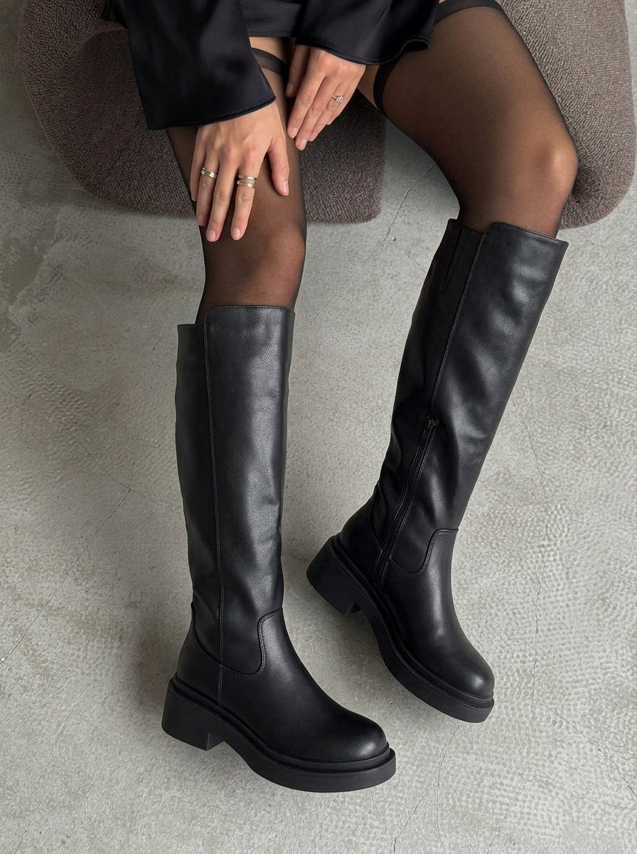 Ella | Women's Leather Knee High Boots