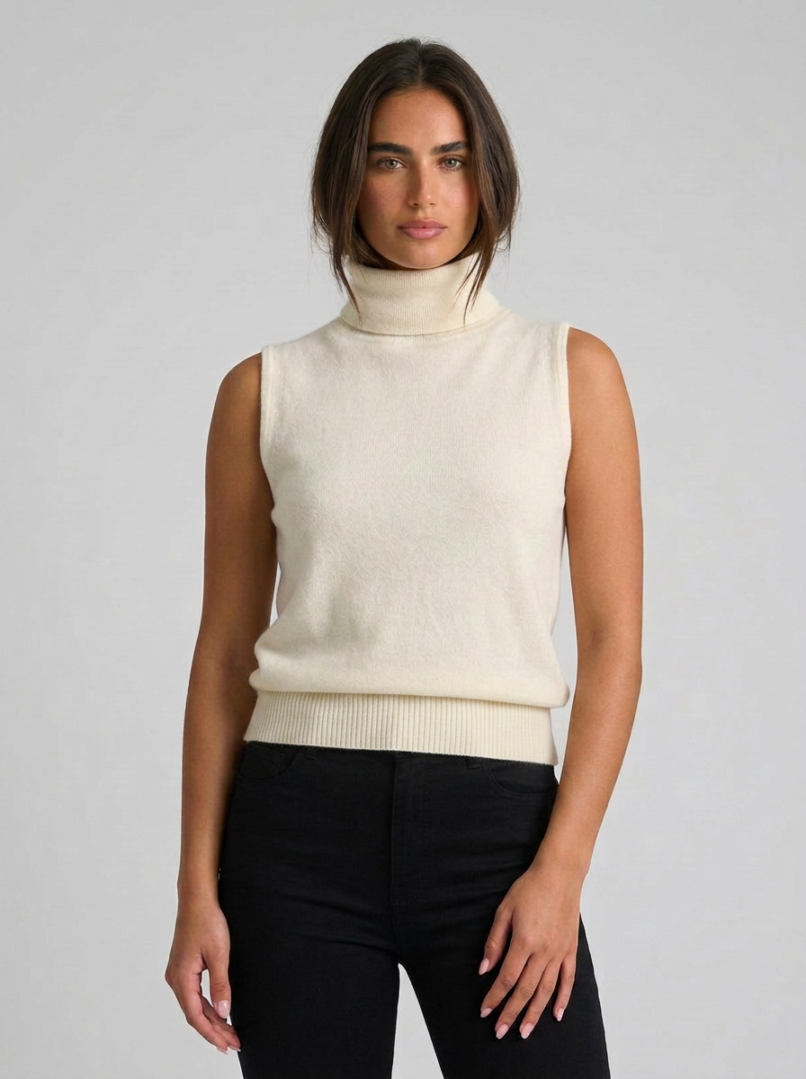 Ella | Women's Sleeveless Turtleneck Sweater