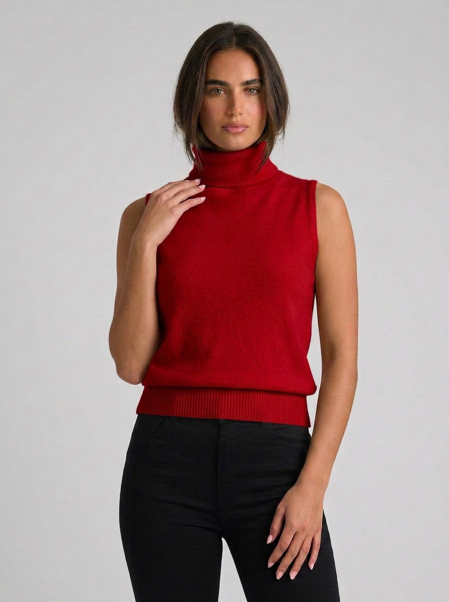 Ella | Women's Sleeveless Turtleneck Sweater