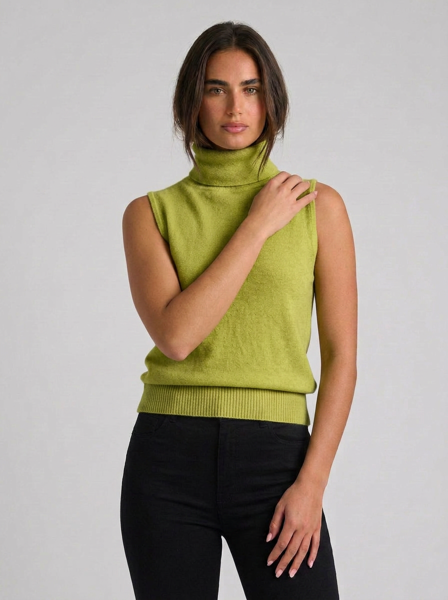Ella | Women's Sleeveless Turtleneck Sweater