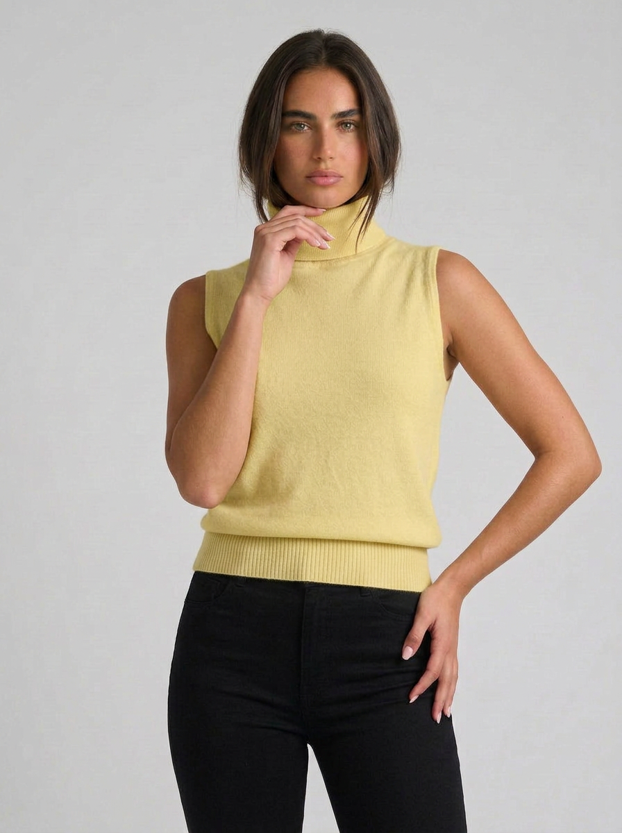 Ella | Women's Sleeveless Turtleneck Sweater
