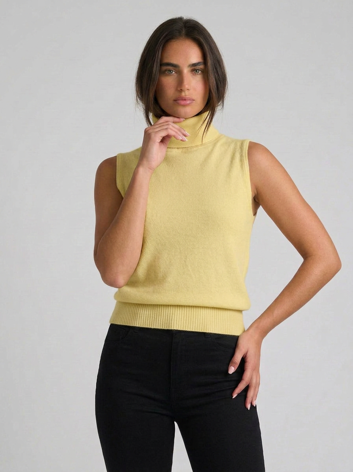 Ella | Women's Sleeveless Turtleneck Sweater