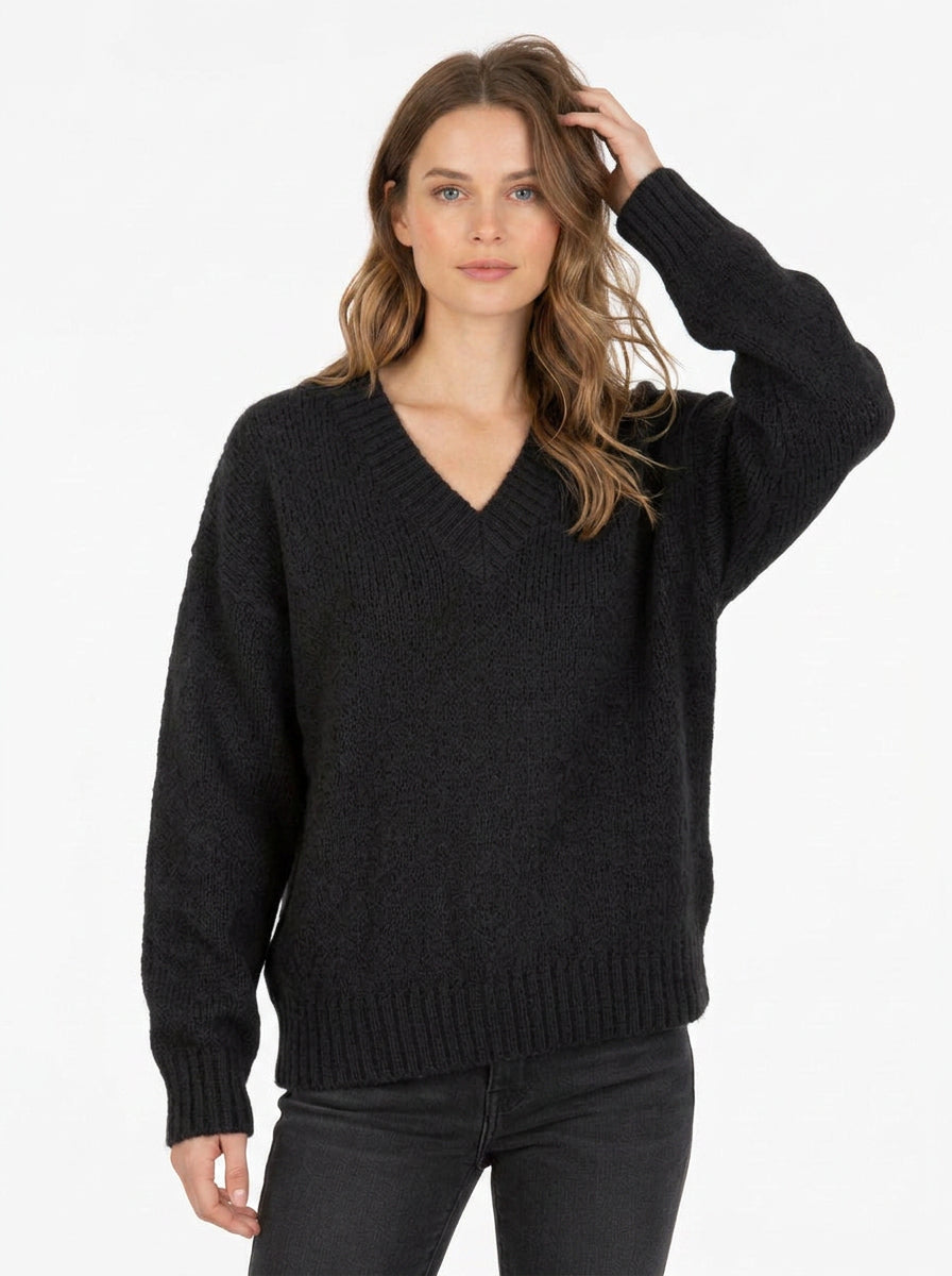 Emma | Soft Deep-V Knit Sweater