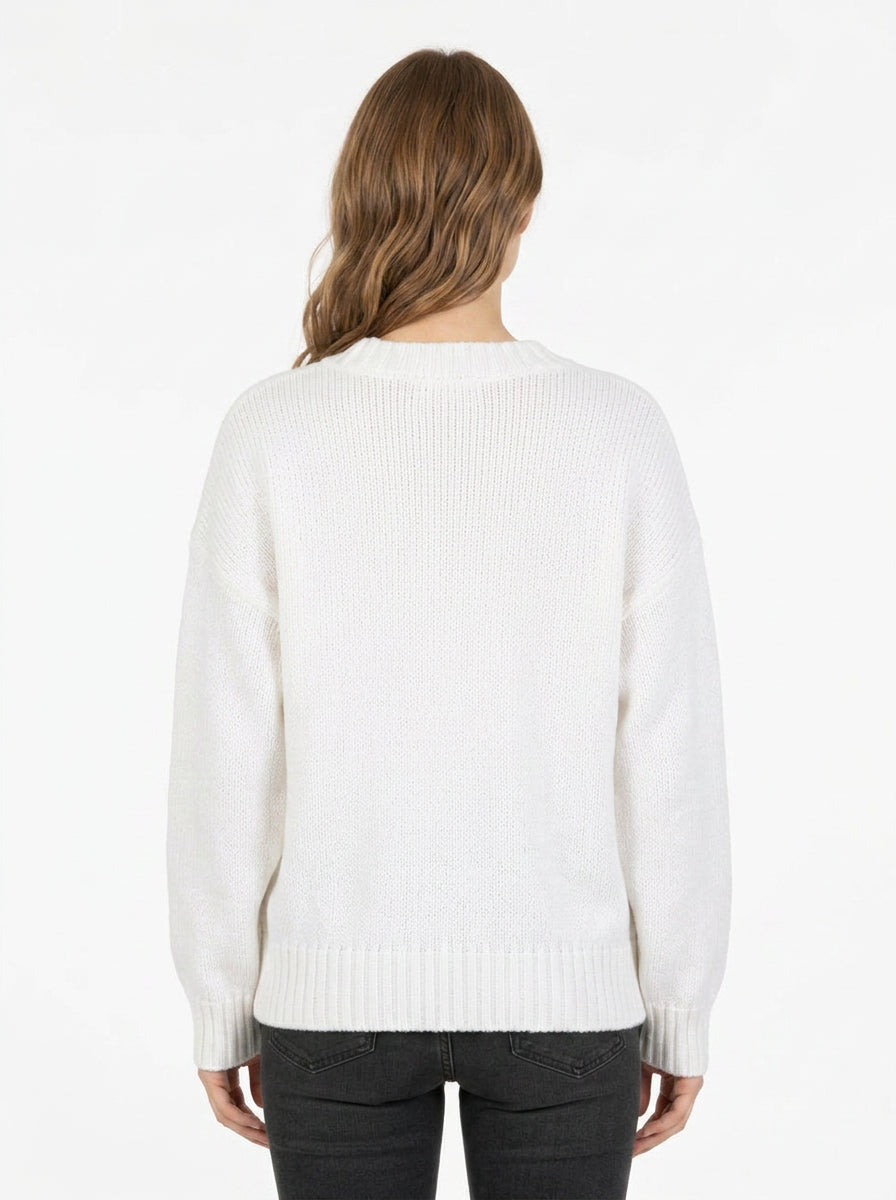 Emma | Soft Deep-V Knit Sweater