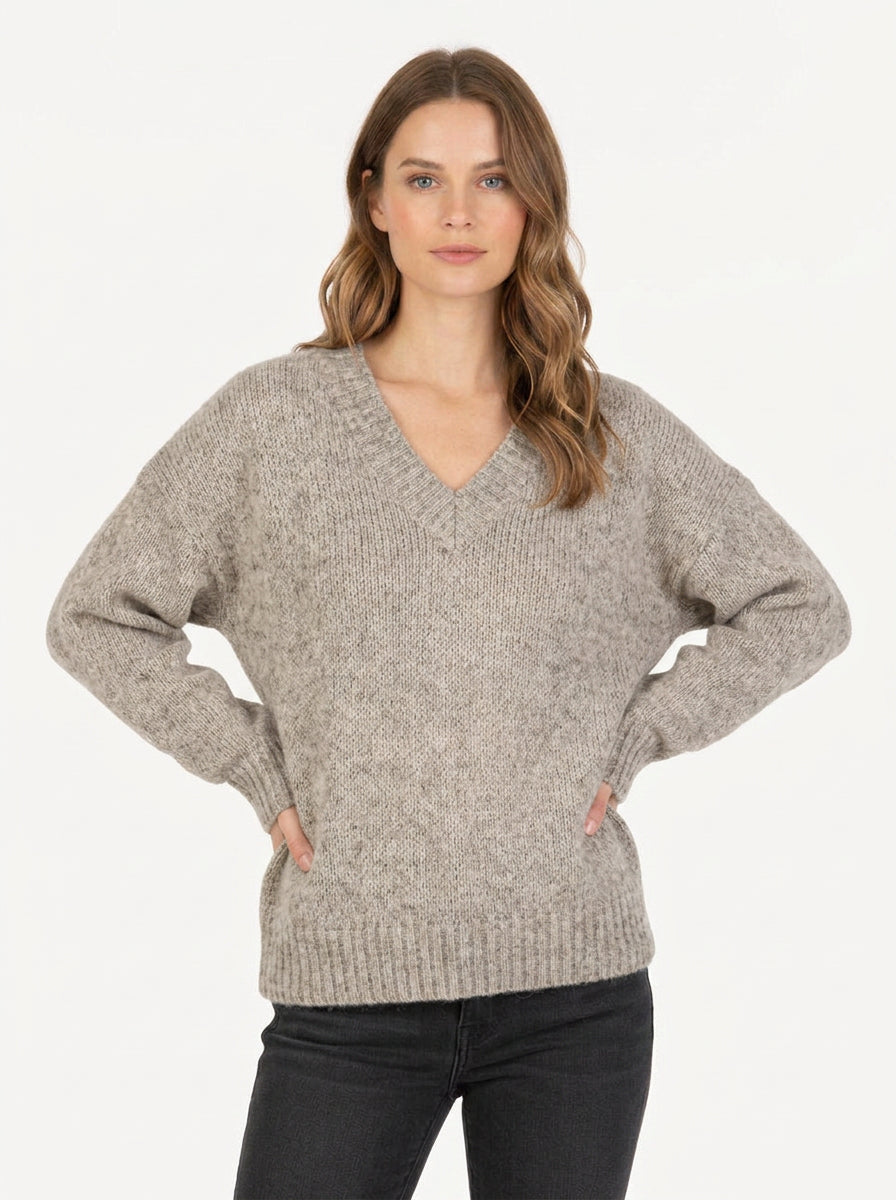 Emma | Soft Deep-V Knit Sweater