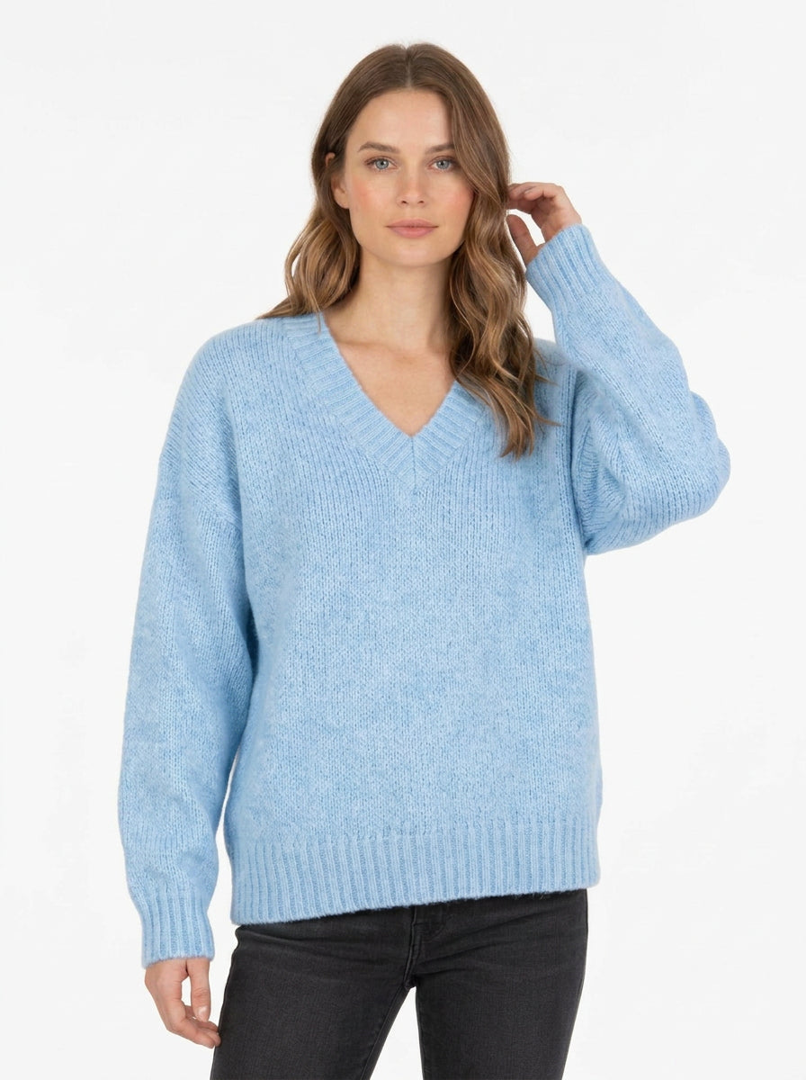Emma | Soft Deep-V Knit Sweater