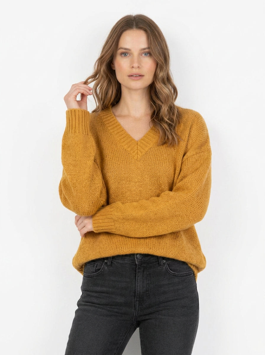 Emma | Soft Deep-V Knit Sweater